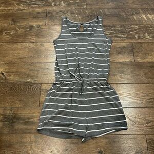 Grey/White Romper - Size M